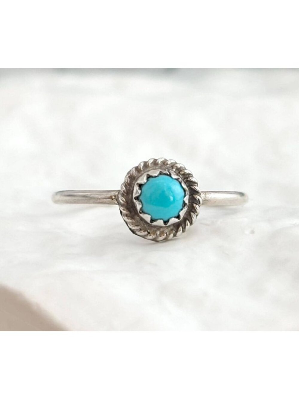Turquoise Gemstone Southwest Made Mexican Sterling Silver 925 Vintage Ring